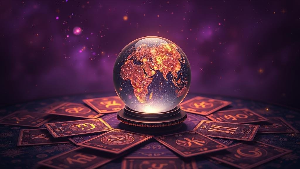 แผนผังโหราศาสตร์โบราณที่แสดงความเชื่อมโยงของตัวเลขและสัญลักษณ์จักรราศี