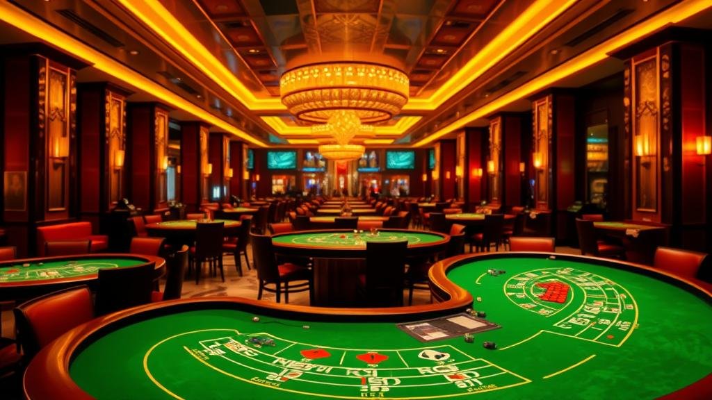 ภาพระยะใกล้ของไพ่บาคาร่าและชิปบนโต๊ะ