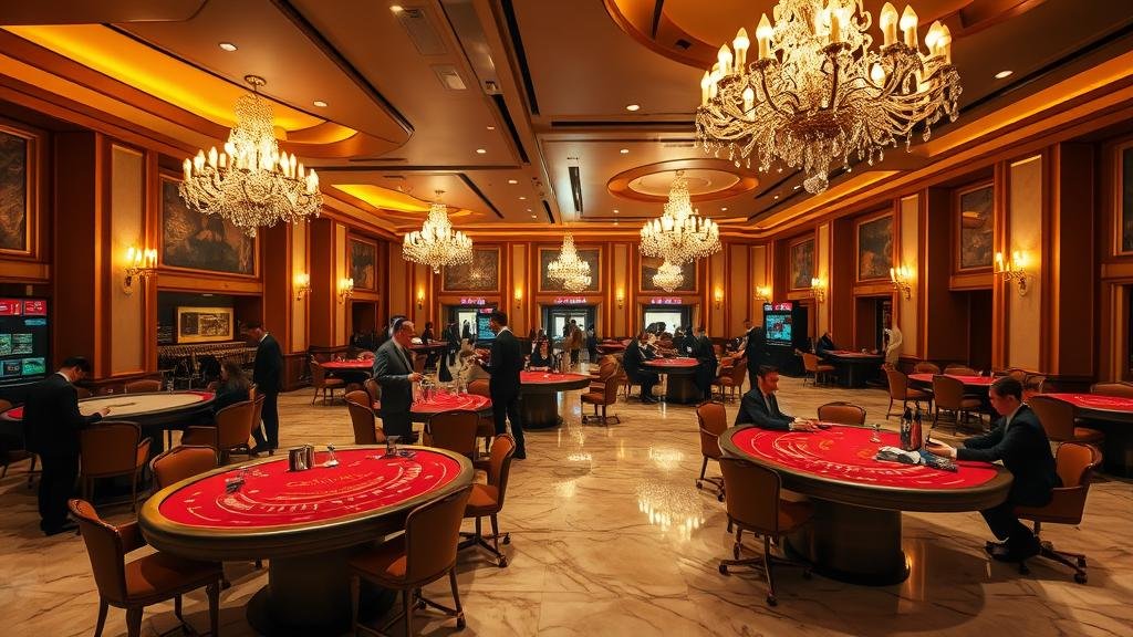 ดีลเลอร์กำลังแจกไพ่บาคาร่าที่โต๊ะ74