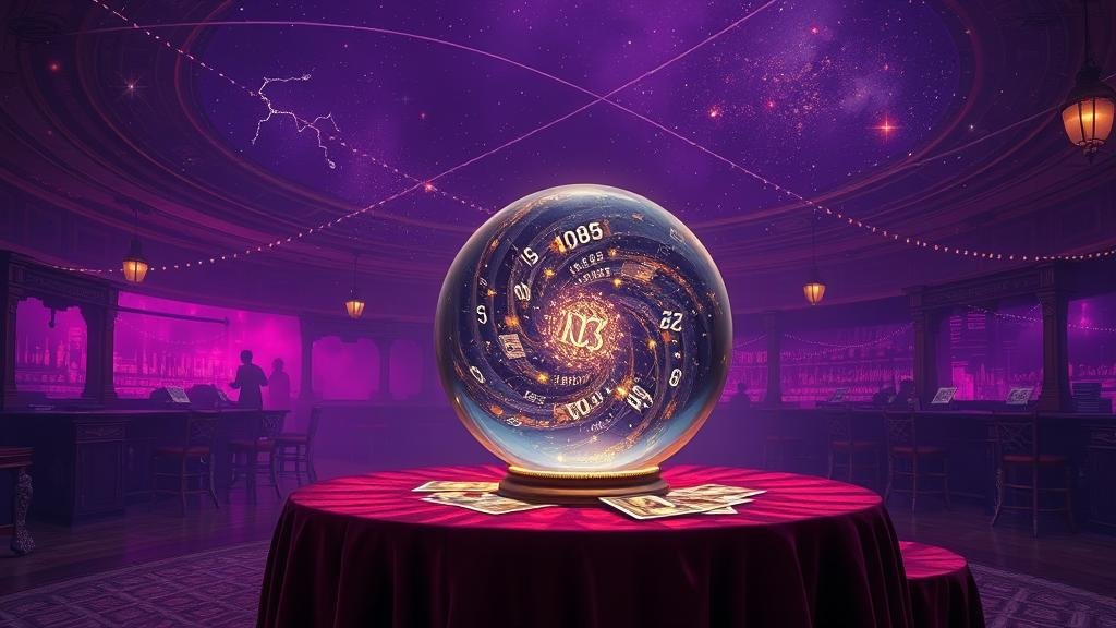 มือถือสมาร์ทโฟนแสดงรายการเลขเด็ดที่ถูกคัดสรร พร้อมสัญลักษณ์ลึกลับ