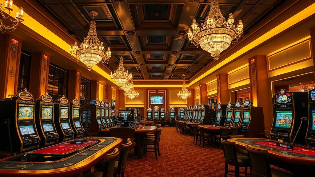 หน้าจอเกมสล็อต Yggdrasil Gaming แสดงสัญลักษณ์ที่สวยงาม