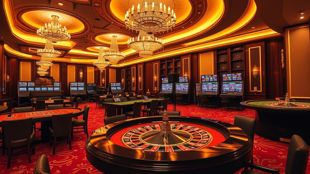 วงล้อสล็อตหมุนพร้อมสัญลักษณ์ Wild และ Scatter