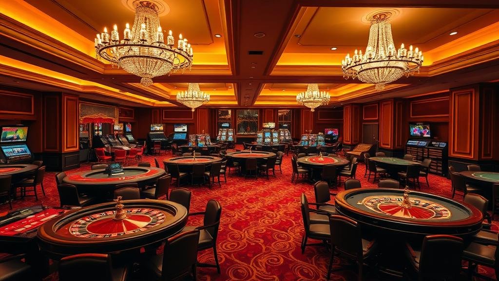 หน้าจอเกมสล็อตแสดงค่า RTP สูง พร้อมบรรยากาศคาสิโนหรู