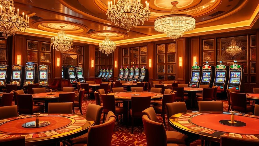 ผู้เล่นฉลองชัยชนะพร้อมชิปคาสิโนขนาดใหญ่