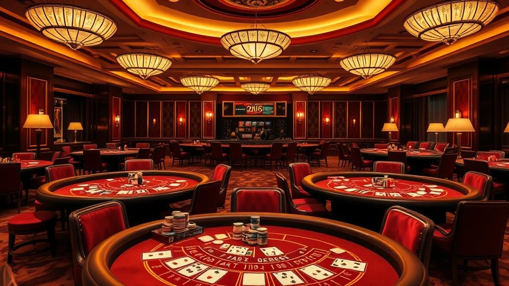 ผู้เล่นกำลังถือไพ่บาคาร่าบนโต๊ะคาสิโน