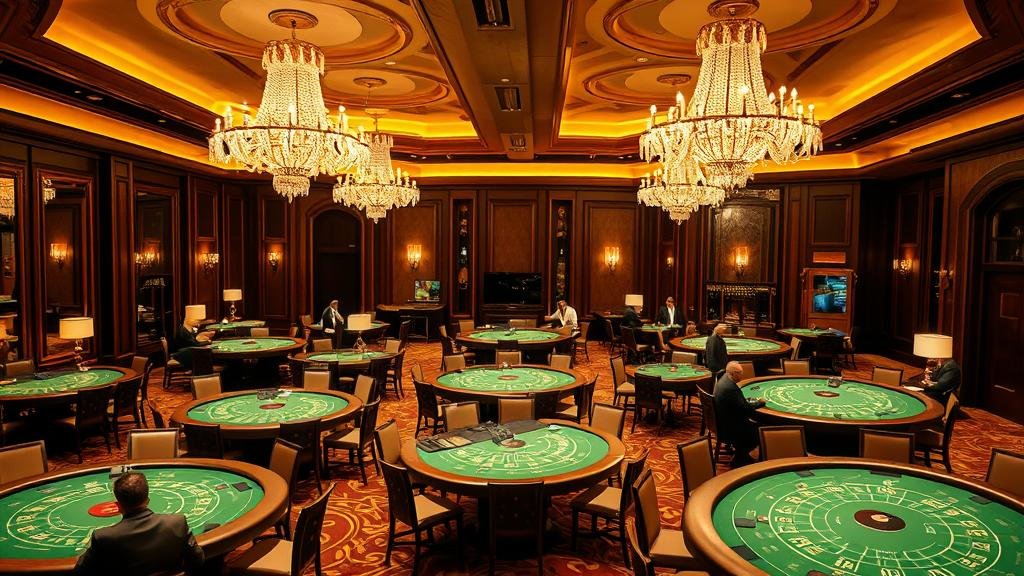 แผนผังโต๊ะบาคาร่าพร้อมตัวเลือกการเดิมพัน