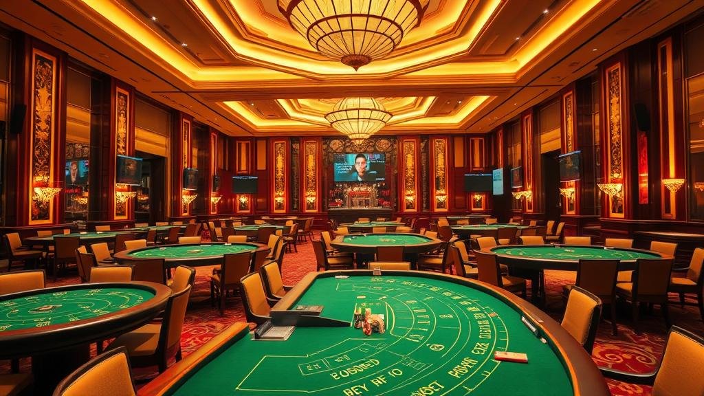 ดีลเลอร์บาคาร่าสดมืออาชีพกำลังแจกไพ่