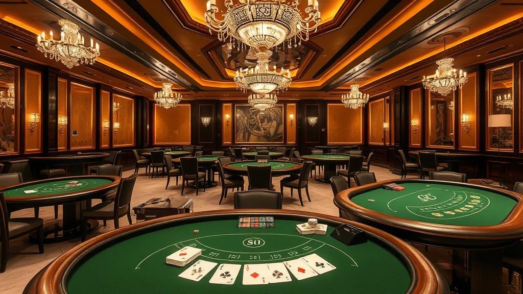 มือถือชิปคาสิโนพร้อมภาพเบื้องหลังโต๊ะบาคาร่า