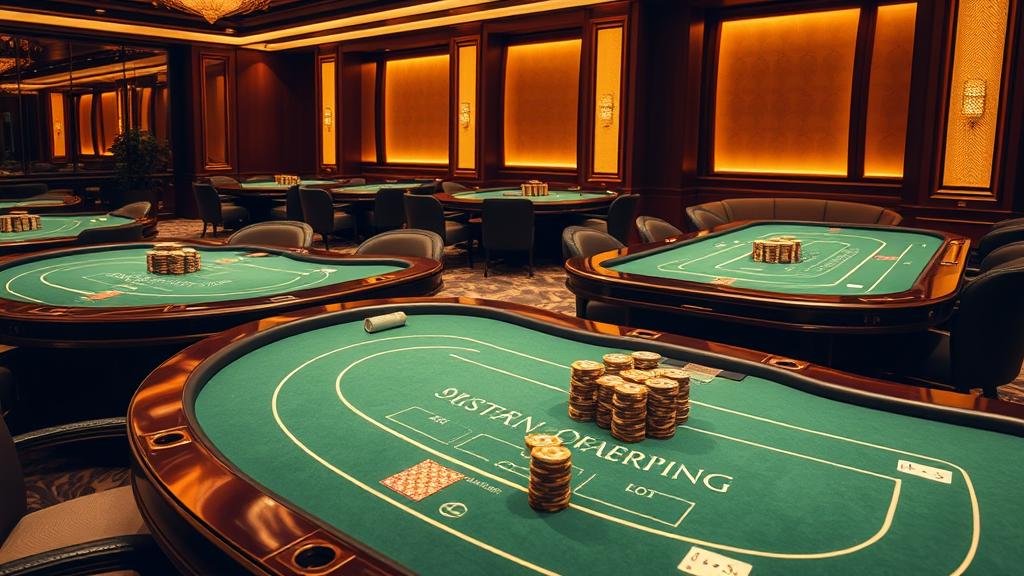 หน้าจอเกมบาคาร่าดิจิทัลพร้อมสถิติและตัวเลือกการเดิมพัน