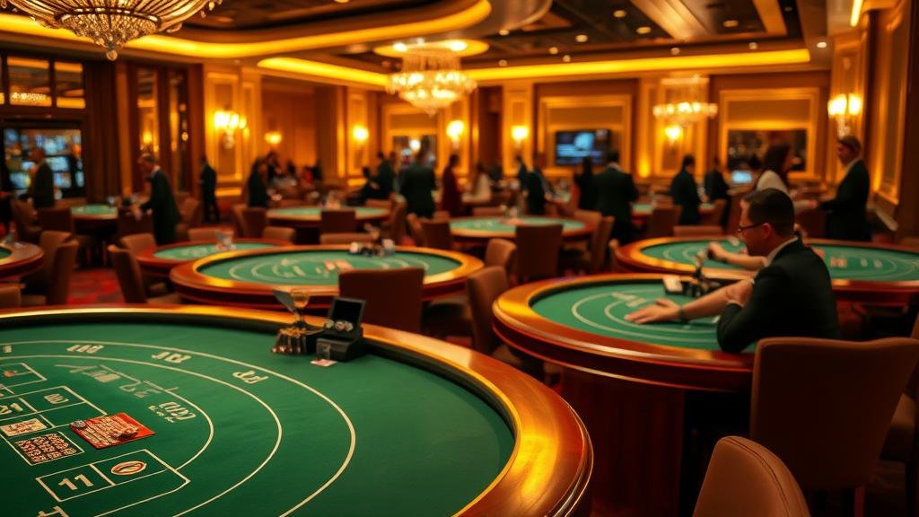 ดีลเลอร์สาวสวยกำลังแจกไพ่บาคาร่าในห้อง XPG