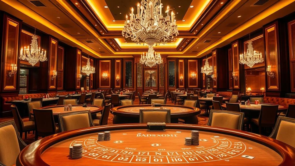 ดีลเลอร์กำลังแจกไพ่บาคาร่าบนโต๊ะหรู