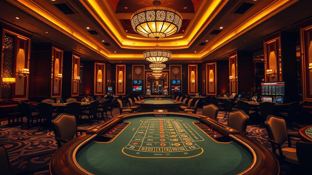 ดีลเลอร์สาวสวยกำลังแจกไพ่บาคาร่าอย่างมืออาชีพ