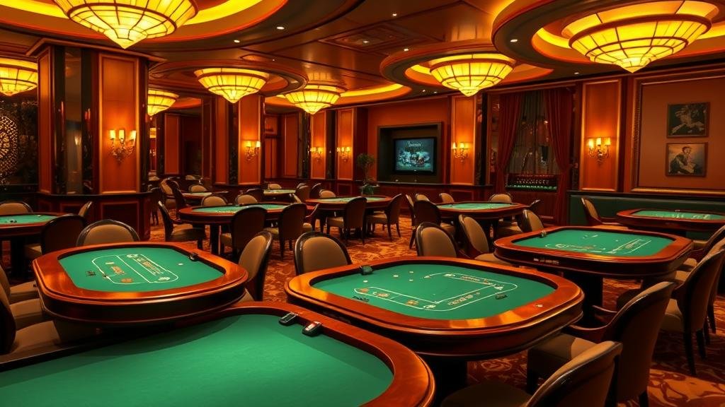 ดีลเลอร์บาคาร่ากำลังเปิดไพ่ในคาสิโนหรู