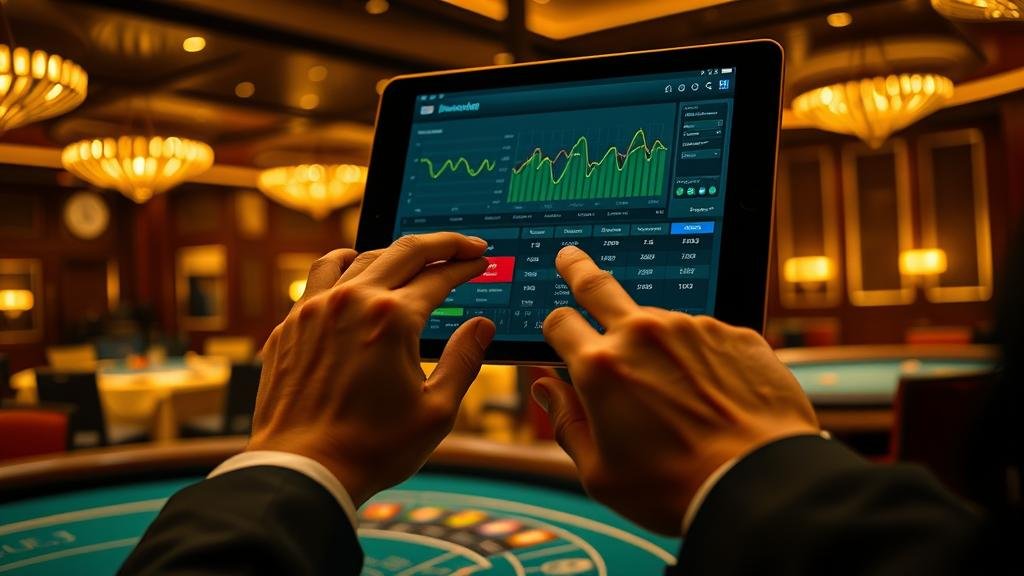 การแสดงผลสถิติบาคาร่าด้วยฮีตแมปบนแท็บเล็ต