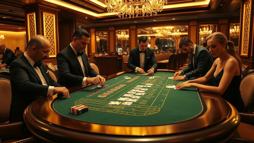 ภาพกราฟิกแสดงการบริหารจัดการเงินทุนในการเล่นบาคาร่า