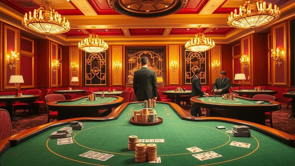 หน้าจอเกมบาคาร่าแสดงสถิติและดีลเลอร์สด