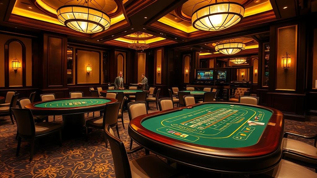 ดีลเลอร์บาคาร่ามืออาชีพกำลังแจกไพ่ในคาสิโนหรู