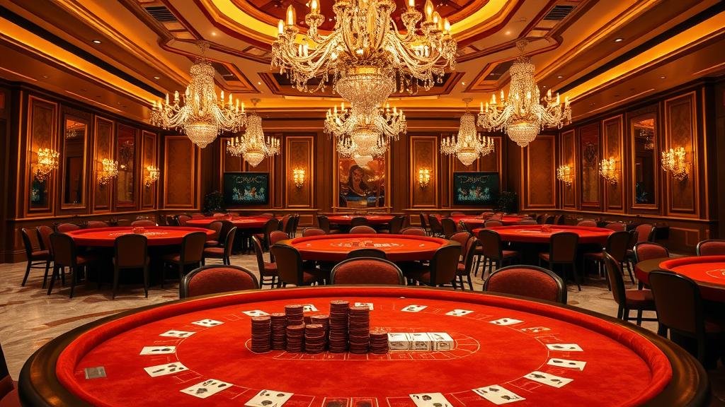 ดีลเลอร์บาคาร่ามืออาชีพกำลังแจกไพ่ที่โต๊ะหรู