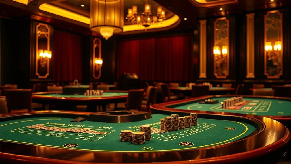 ดีลเลอร์บาคาร่า BG มืออาชีพกำลังสับไพ่บนโต๊ะหรู