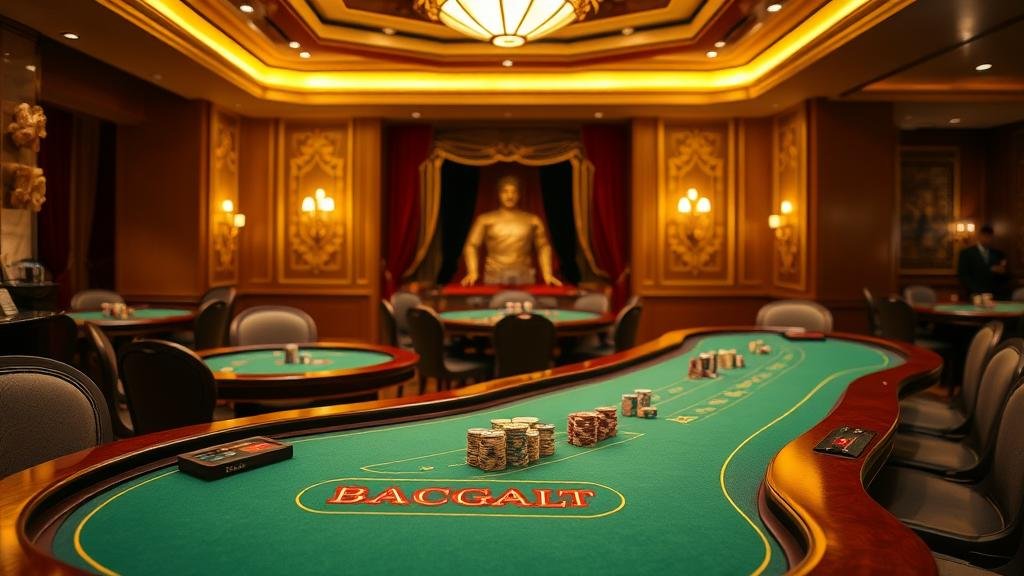 ภาพการเล่นบาคาร่าในค่าย Allbet เน้นความหรูหราและมืออาชีพ