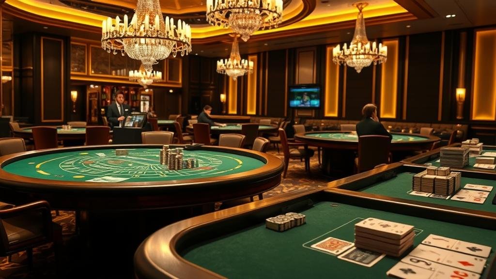 ภาพเปรียบเทียบโต๊ะบาคาร่าที่มีรูปแบบการออกไพ่ต่างกัน