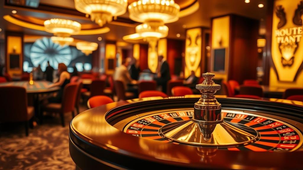 ดีลเลอร์กำลังสับไพ่บาคาร่าในคาสิโนหรู