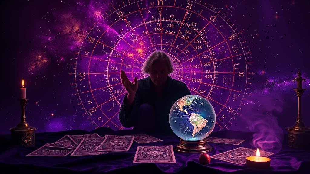 แผนที่ดวงดาวพร้อมตัวเลขและกราฟสถิติ