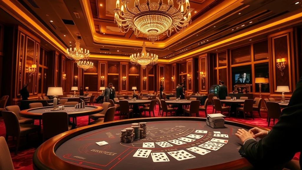 ผู้เล่นกำลังวางเดิมพันอย่างมีกลยุทธ์บนโต๊ะบาคาร่า