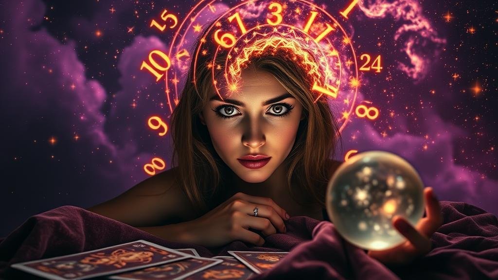 แผนที่ดวงดาวพร้อมตัวเลขและสัญลักษณ์โหราศาสตร์