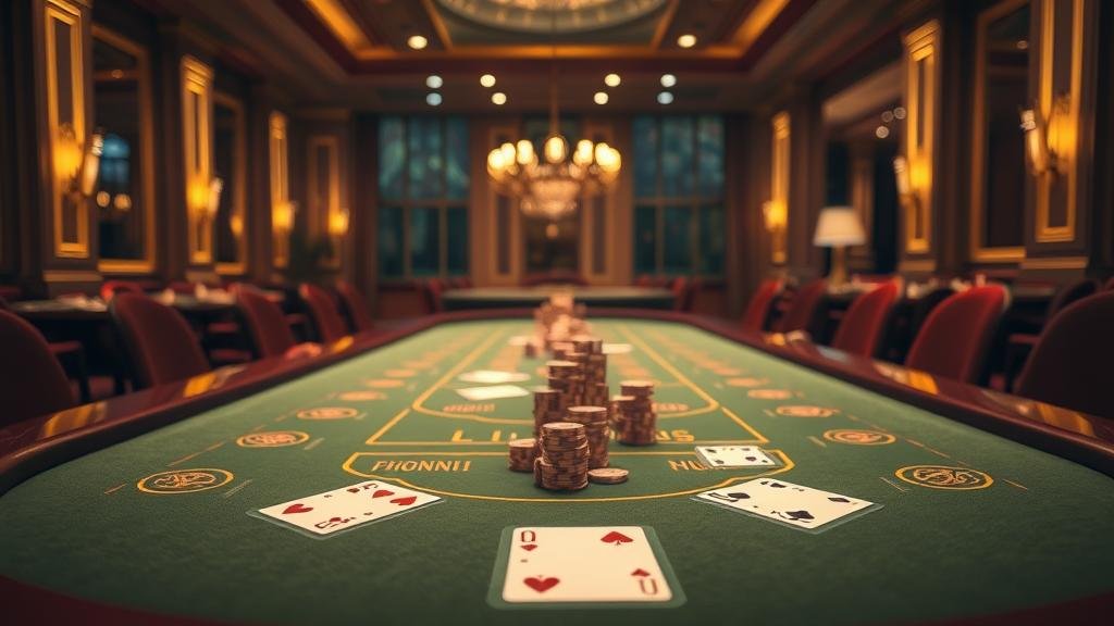 ดีลเลอร์สาวสวยกำลังแจกไพ่บาคาร่าสด