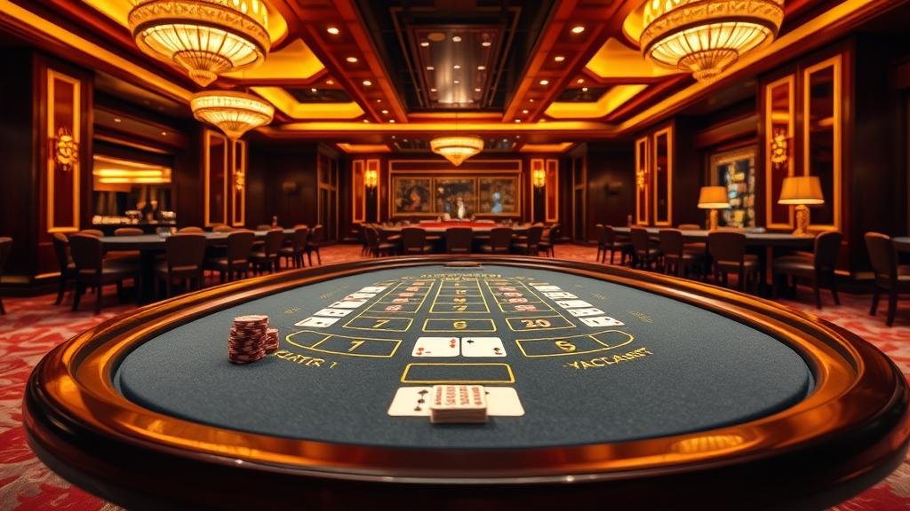 หน้าจอแท็บเล็ตแสดงผลเกมบาคาร่าออนไลน์ พร้อมข้อมูลสถิติ