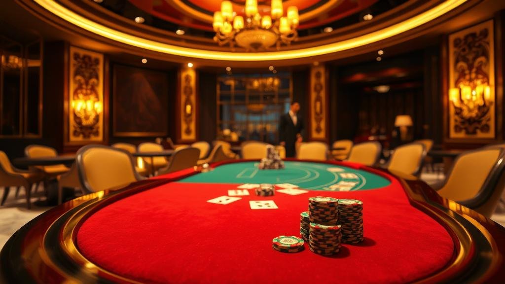 โต๊ะบาคาร่าสดพร้อมดีลเลอร์กำลังแจกไพ่