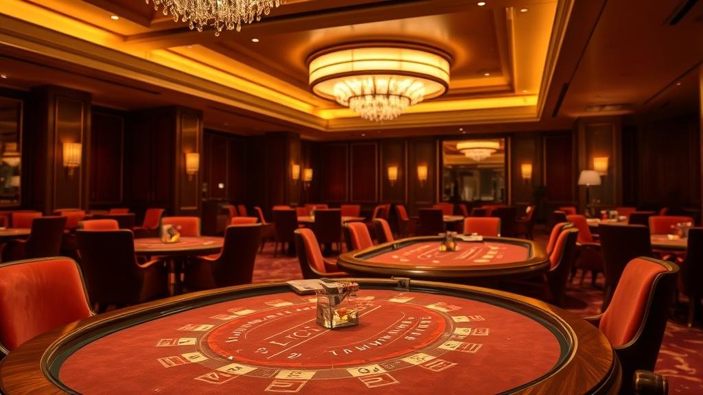 ดีลเลอร์มืออาชีพกำลังแจกไพ่บาคาร่าในคาสิโนหรู