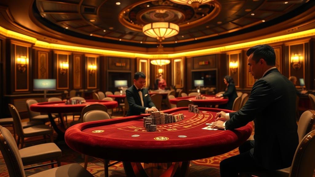 ดีลเลอร์บาคาร่ามืออาชีพกำลังแจกไพ่