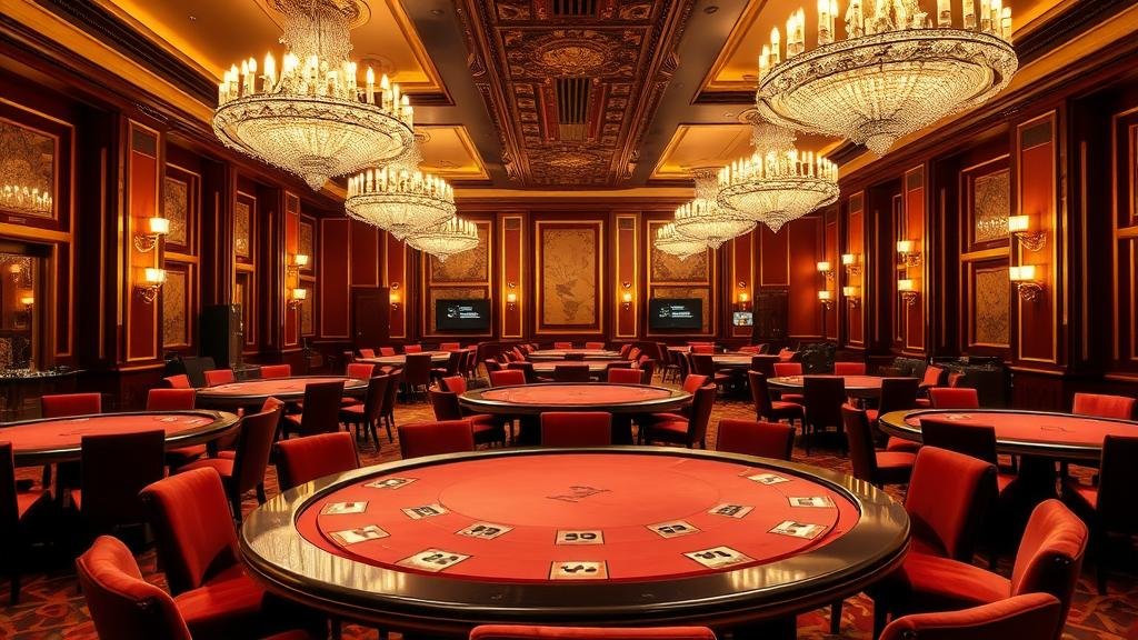 ดีลเลอร์บาคาร่ามืออาชีพกำลังแจกไพ่ในบรรยากาศหรูหรา