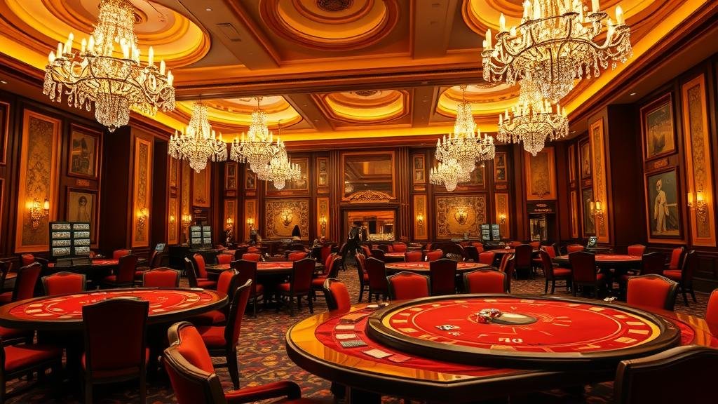 ดีลเลอร์สาวสวยแจกไพ่บาคาร่าบนโต๊ะสุดหรู