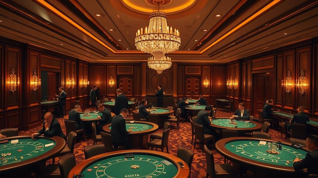 ผู้เล่นกำลังสังเกตการณ์เกมบาคาร่าอย่างใจเย็น