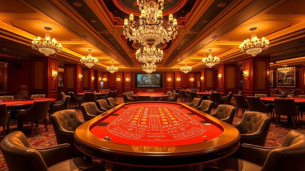 ภาพการเล่นบาคาร่าบนโต๊ะสุดหรู