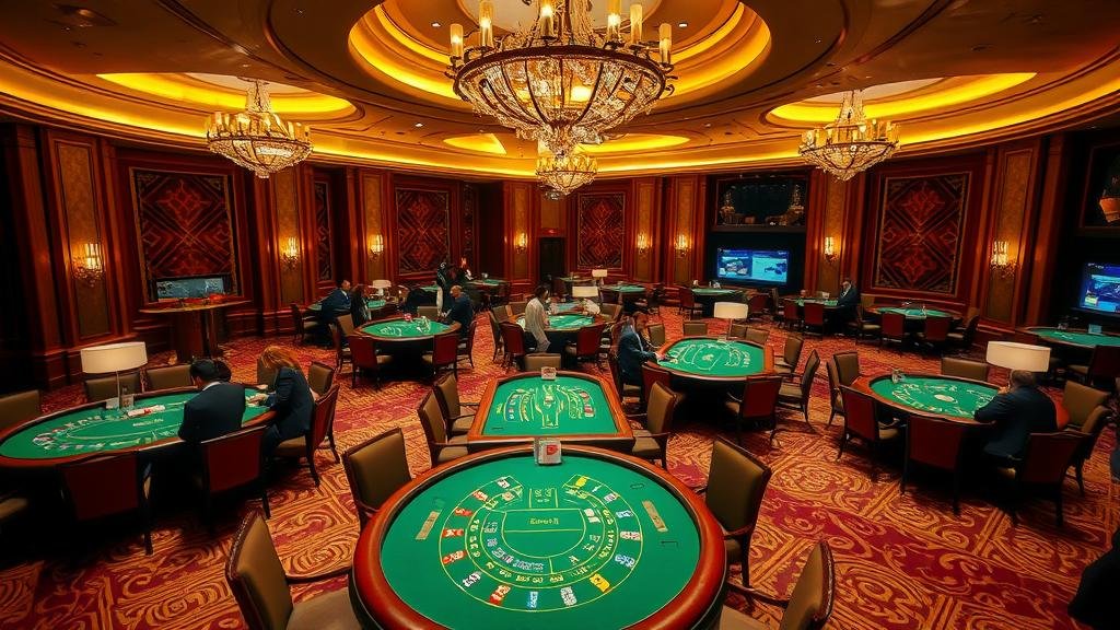 ผังโต๊ะบาคาร่า แสดงตำแหน่งการวางเดิมพัน