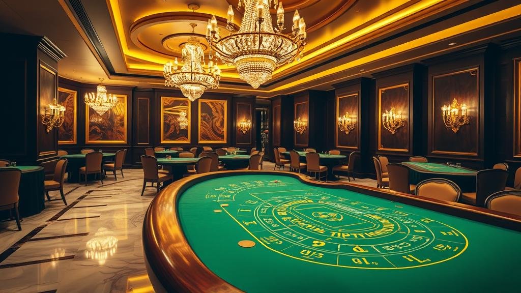 ดีลเลอร์มืออาชีพกำลังสับไพ่บาคาร่าบนโต๊ะหรู