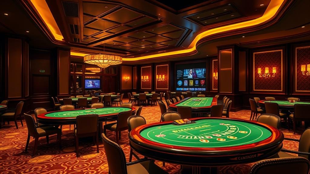 ไพ่บาคาร่าที่แสดงผลการชนะของผู้เล่น พร้อมชิปเดิมพัน