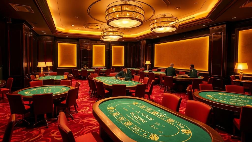 มืออาชีพกำลังวางชิปเดิมพันในเกมบาคาร่า VIP