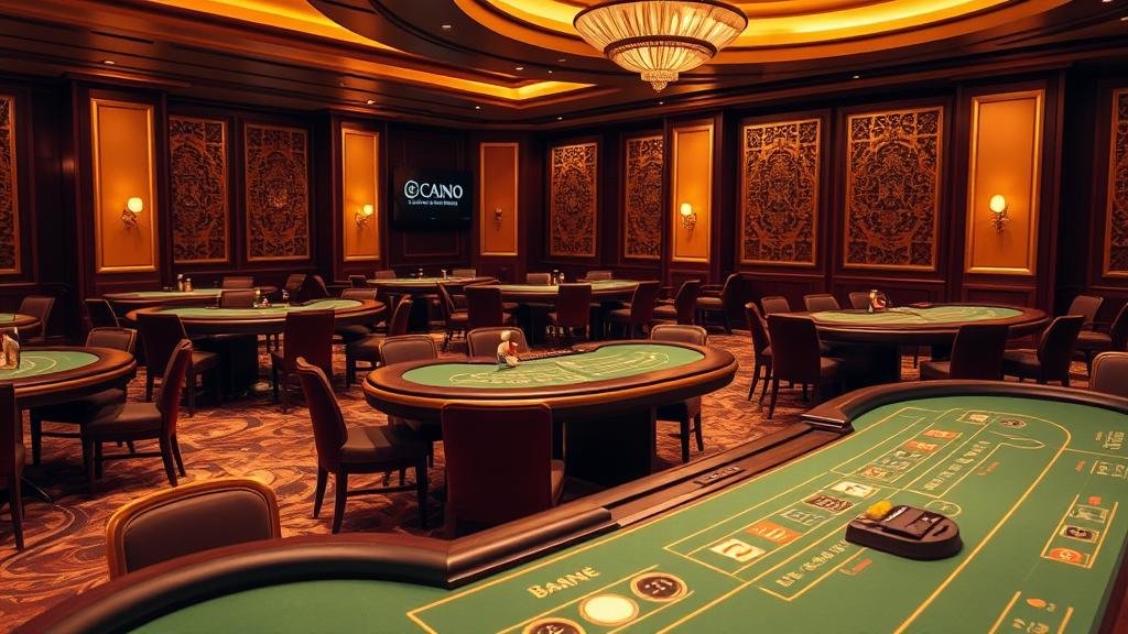 ชิปคาสิโนและมือผู้เล่นกำลังวางเดิมพันบาคาร่า