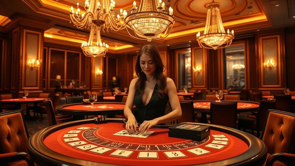 ผู้เล่นกำลังค่อยๆ เปิดไพ่บาคาร่าในเกม Portomaso