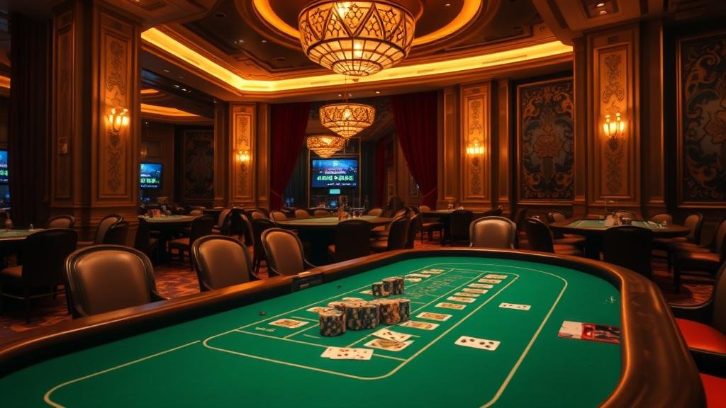 ภาพจำลองเค้าไพ่บาคาร่าสามตัดและปิงปอง