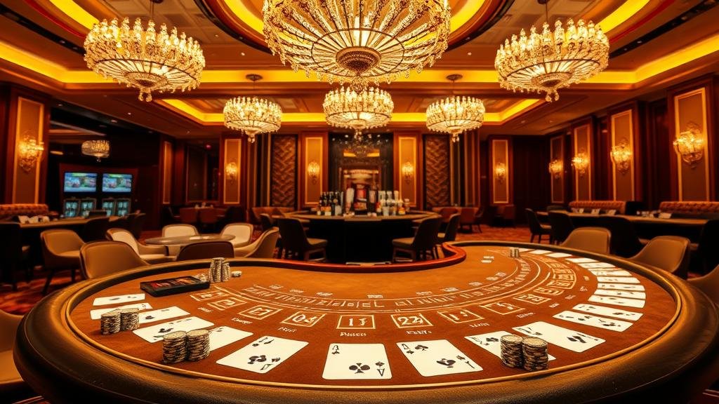 มือวางชิปบนโต๊ะบาคาร่า