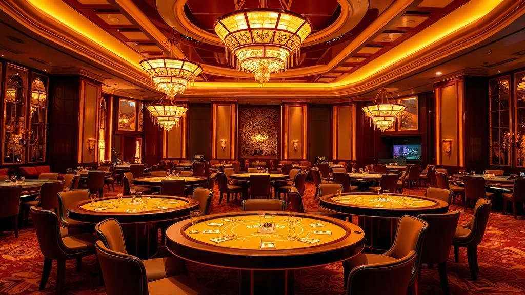 ภาพการเล่นบาคาร่าขั้นต่ำต่ำบนโต๊ะหรู