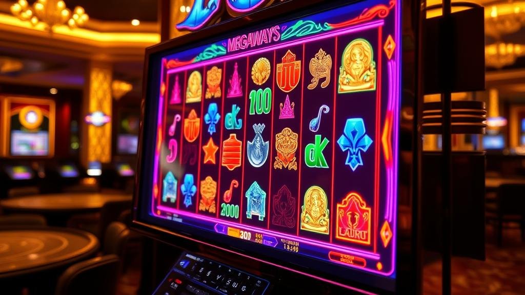 มือผู้เล่นกำลังปรับระดับเงินเดิมพันบนหน้าจอเกมสล็อต