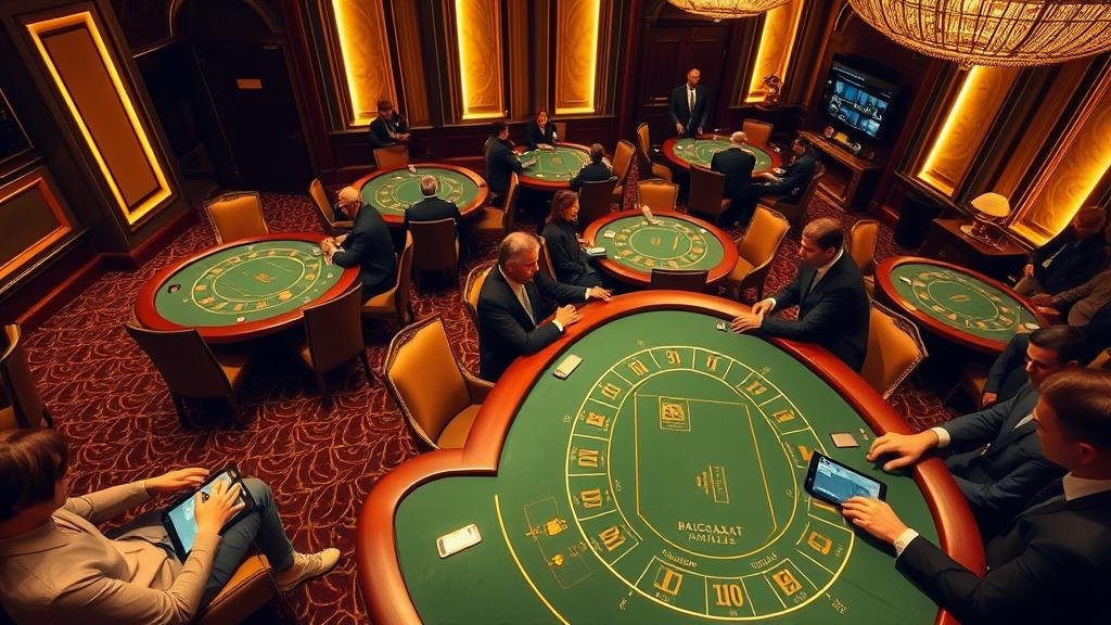 หน้าจอเกมบาคาร่า สายฟ้า โปร บนแท็บเล็ต พร้อมสัญลักษณ์สายฟ้า