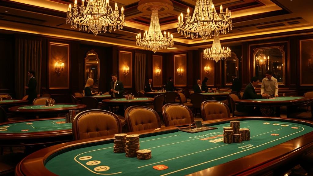 การวางชิปเดิมพันบนโต๊ะบาคาร่าเสมือนจริง